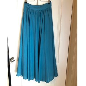 Teal Blue full Maxi Skirt! Down East Basics, Small